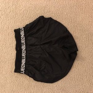 black running shorts